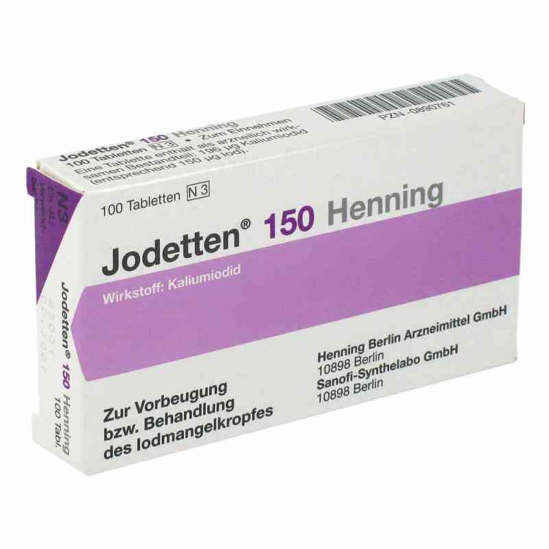 Jodetten 150 Henning 150 Mikrogramm 100 stk von Sanofi-Aventis Deutschland GmbH PZN 00890761