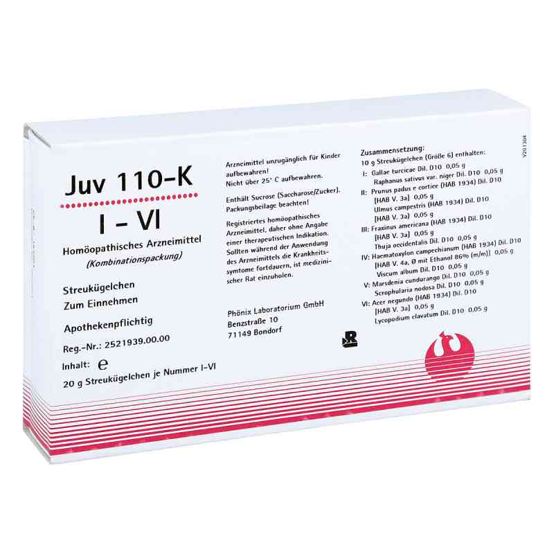 Juv 110 K I-vi Globuli 6X20 g von PHöNIX LABORATORIUM GmbH PZN 01082460