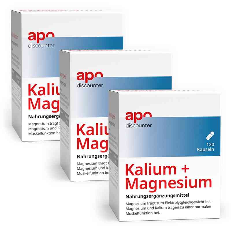 Kalium und Magnesium Aktiv Kapseln von apodiscounter 3x120 stk von apo.com Group GmbH PZN 08101875
