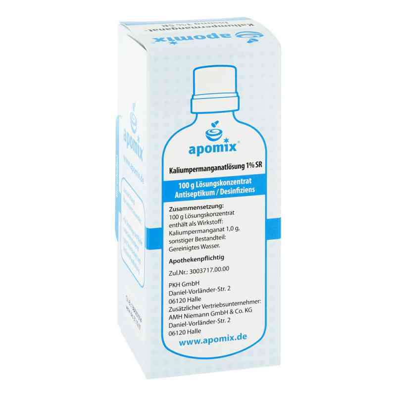 Kaliumpermanganat Lösung 1%sr 100 ml von apomix AMH Niemann GmbH & Co. KG PZN 02830622
