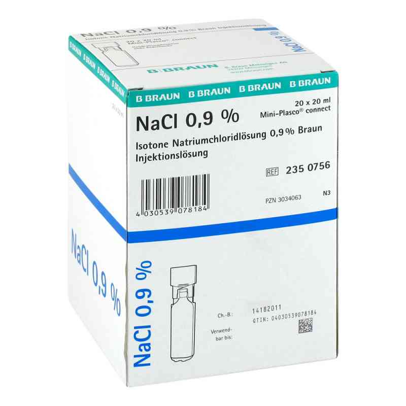 Kochsalzlösung 0,9% Miniplasco connect 20X20 ml von B. Braun Melsungen AG PZN 03034063