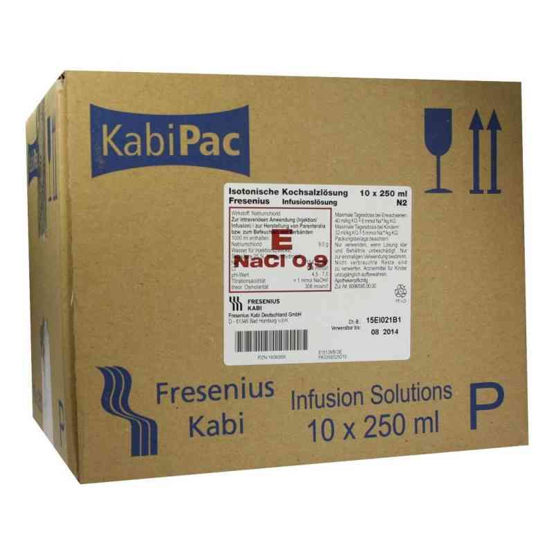 Kochsalzlösung 0,9% Plastikflasche fresenius 10X250 ml von Fresenius Kabi Deutschland GmbH PZN 01636355