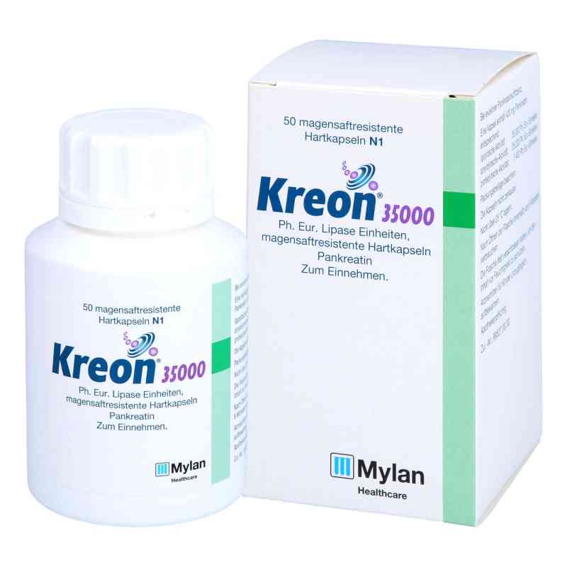 Kreon 35.000 Ph.eur.lipase Einheiten msr.Hartkaps. 50 stk von Mylan Healthcare GmbH PZN 14327710