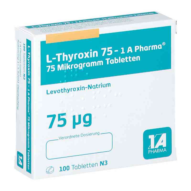 L-thyroxin 75-1a Pharma Tabletten 100 stk von 1 A Pharma GmbH PZN 06488681