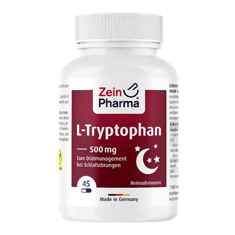 L-tryptophan 500 mg aus Fermentation Kapseln 45 stk von Zein Pharma - Germany GmbH PZN 09542731
