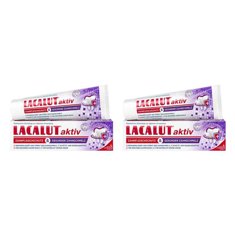 Lacalut Aktiv Zahnfleischschutz & Gesunder Zahnschmelz 2x75 ml von Dr. Theiss Naturwaren GmbH PZN 08104781