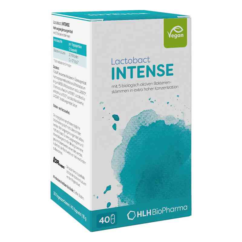 Lactobact INTENSE magensaftresistente Kapseln 40 stk von HLH BioPharma GmbH PZN 18794673