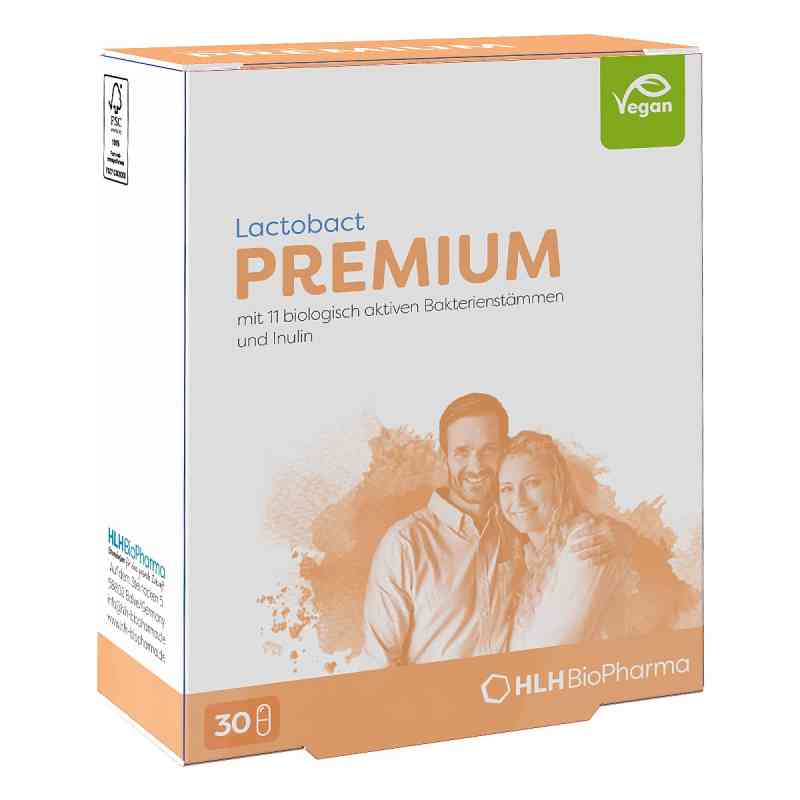 Lactobact PREMIUM Darm-Probiotikum mit Inulin Kapseln 30 stk von HLH BioPharma GmbH PZN 18487422