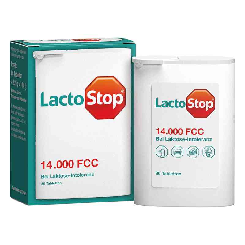 Lactostop 14.000 FCC Tabletten im Spender 80 stk von MIBE GmbH Arzneimittel PZN 09718265