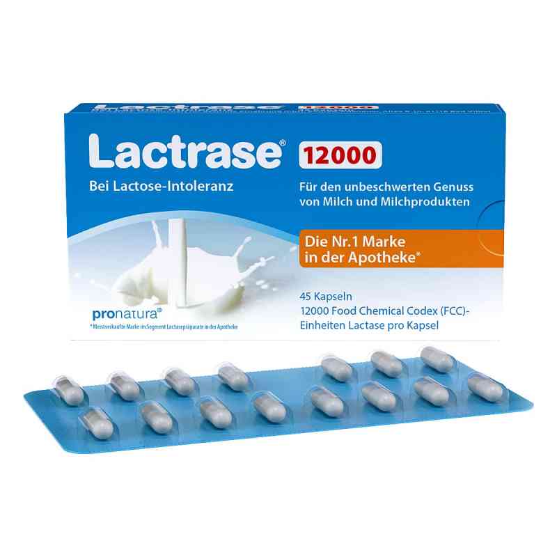 Lactrase 12.000 Fcc Kapseln 45 stk von Pro Natura Gesellschaft für gesunde Ernährung mbH PZN 13704079