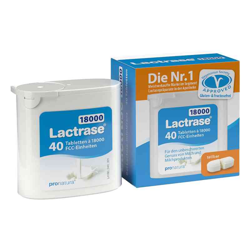 Lactrase 18.000 Fcc Tabletten im Spender 40 stk von Pro Natura Gesellschaft für gesunde Ernährung mbH PZN 11057747
