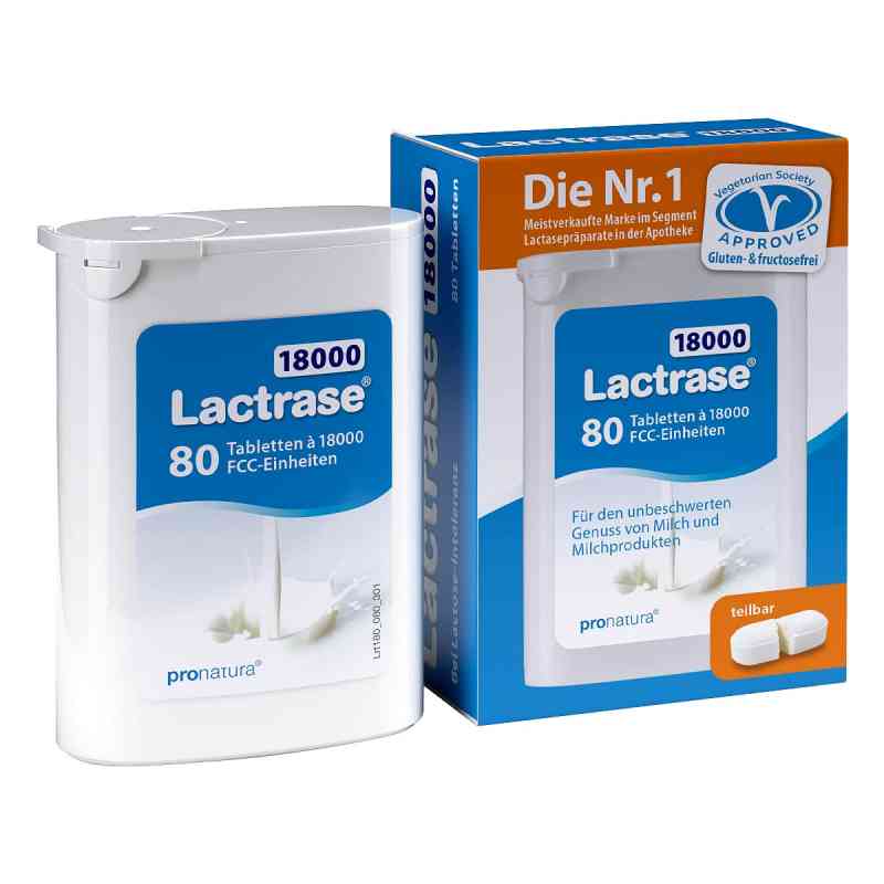 Lactrase 18.000 Fcc Tabletten im Spender 80 stk von Pro Natura Gesellschaft für gesunde Ernährung mbH PZN 11165974