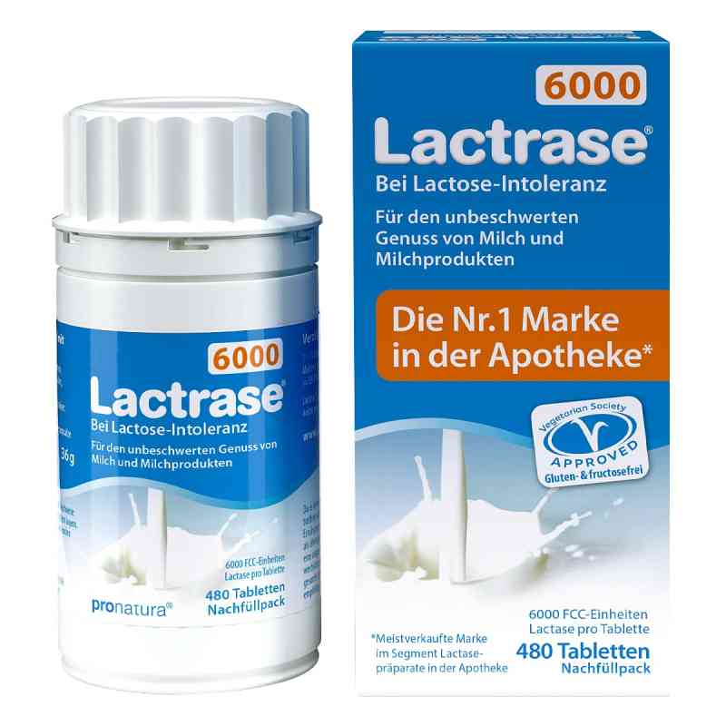 Lactrase 6.000 Fcc Tbl.klickspender Nachfüllpack 480 stk von Pro Natura Gesellschaft für gesunde Ernährung mbH PZN 12412794