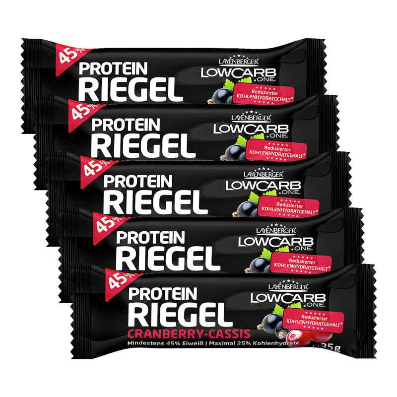 Layenberger Lowcarb.one Protein-riegel Cra.-cassis 5x35 g von Layenberger Nutrition Group GmbH PZN 08100454