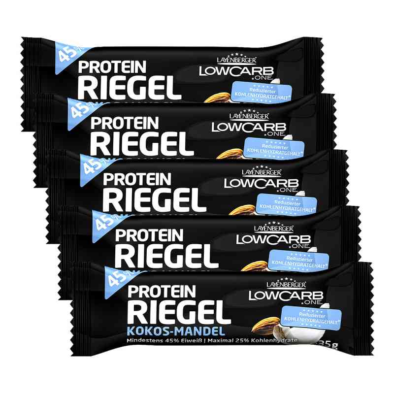 Layenberger Lowcarb.one Protein-riegel Kokos-mand. 5x35 g von Layenberger Nutrition Group GmbH PZN 08100456