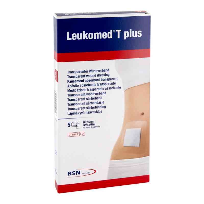Leukomed transparent plus sterile Pflaster 8x15 cm 5 stk von BSN medical GmbH PZN 01051212