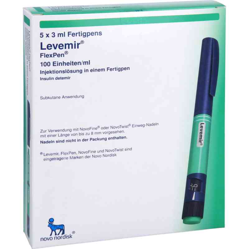 Levemir Flexpen 100 Einheiten/ml iniecto -l.fertigpen 5X3 ml von kohlpharma GmbH PZN 17165509