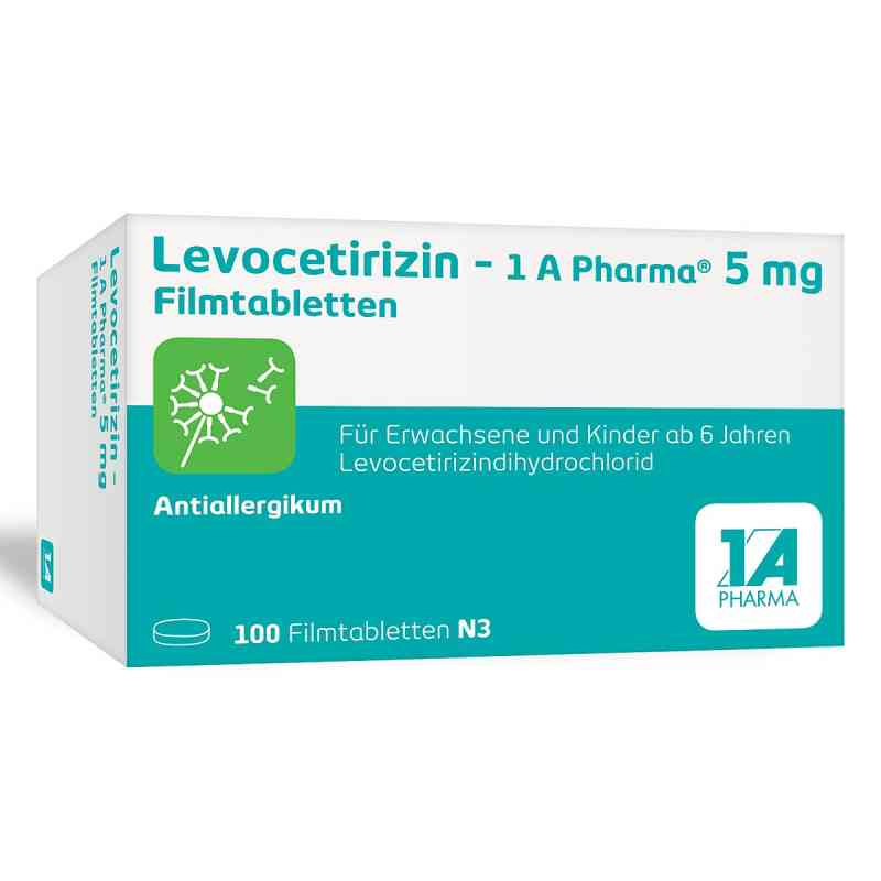Levocetirizin - 1 A Pharma® 5 mg Filmtabletten 100 stk von 1 A Pharma GmbH PZN 14243953