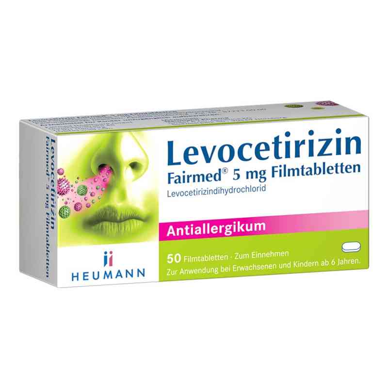Levocetirizin Fairmed 5 Mg Filmtabletten 50 stk von HEUMANN PHARMA GmbH & Co. Generi PZN 16392232