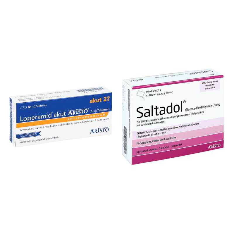 Loperamid akut und Saltadol Elektrolyt Lösung 1 Pck von Aristo Pharma GmbH PZN 08100816