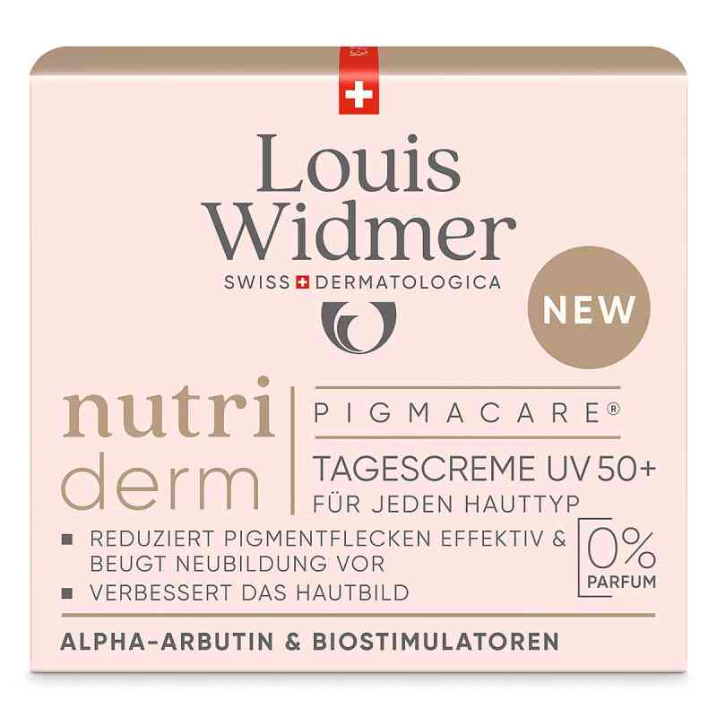 Louis Widmer nutriderm Pigmacare Tagescreme UV 50+ unparfümiert 50 ml von LOUIS WIDMER GmbH PZN 19337742