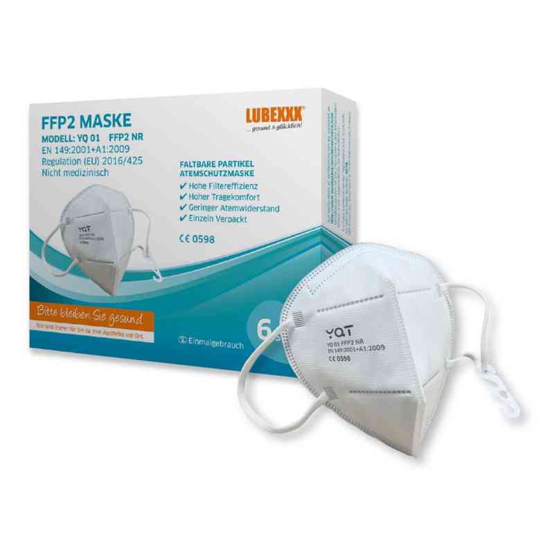 Lubexxx FFP2 YQT Maske CE 0598 6 stk von MAKE Pharma GmbH & Co. KG PZN 17205700