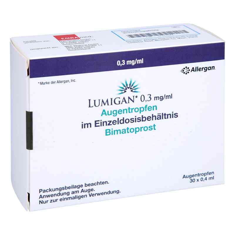 Lumigan 0,3 mg/ml Augentropfen im Einzeldosisbeh. 30X0.4 ml von EMRA-MED Arzneimittel GmbH PZN 07111493