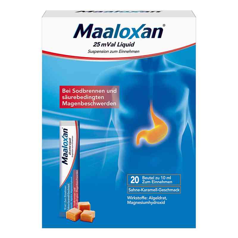 Maaloxan 25 mVal Liquid Beutel Sahne-Karamell bei Sodbrennen 20X10 ml von A. Nattermann & Cie GmbH PZN 03885370