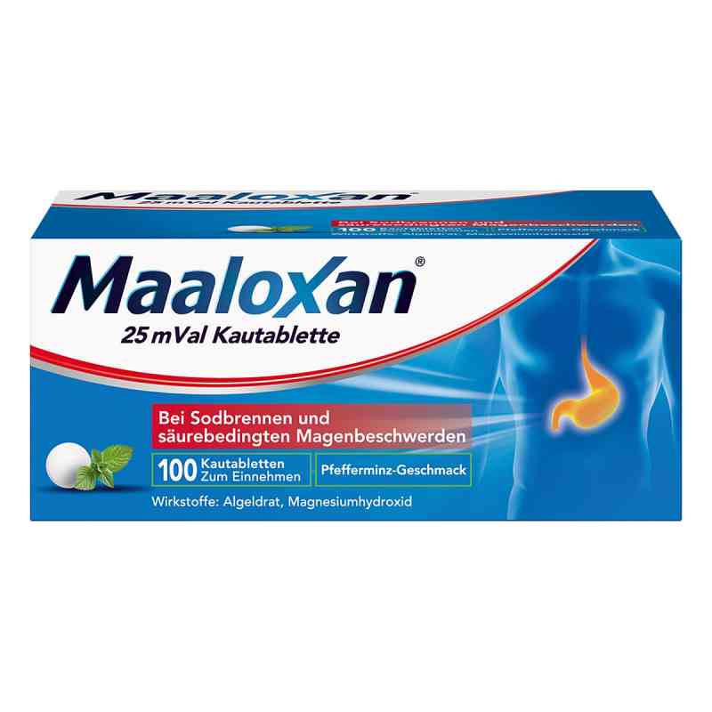 MAALOXAN Kautabletten bei Sodbrennen mit Magenschmerzen 100 stk von A. Nattermann & Cie GmbH PZN 01423607