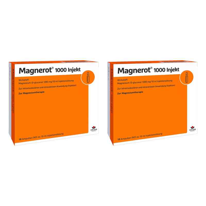 Magnerot 1000 Injekt Ampullen 2x10X10 ml von Wörwag Pharma GmbH & Co. KG PZN 08105400
