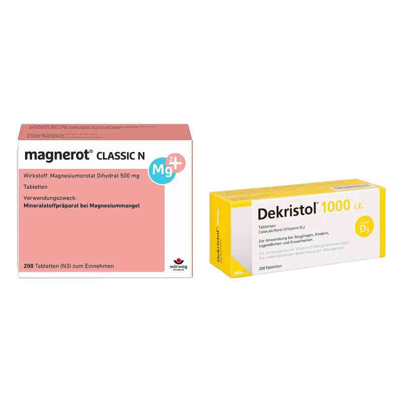 Magnerot Classic N Tabletten + Dekristol 1.000 I.e. Tabletten 200 + 200 stk von  PZN 08105441