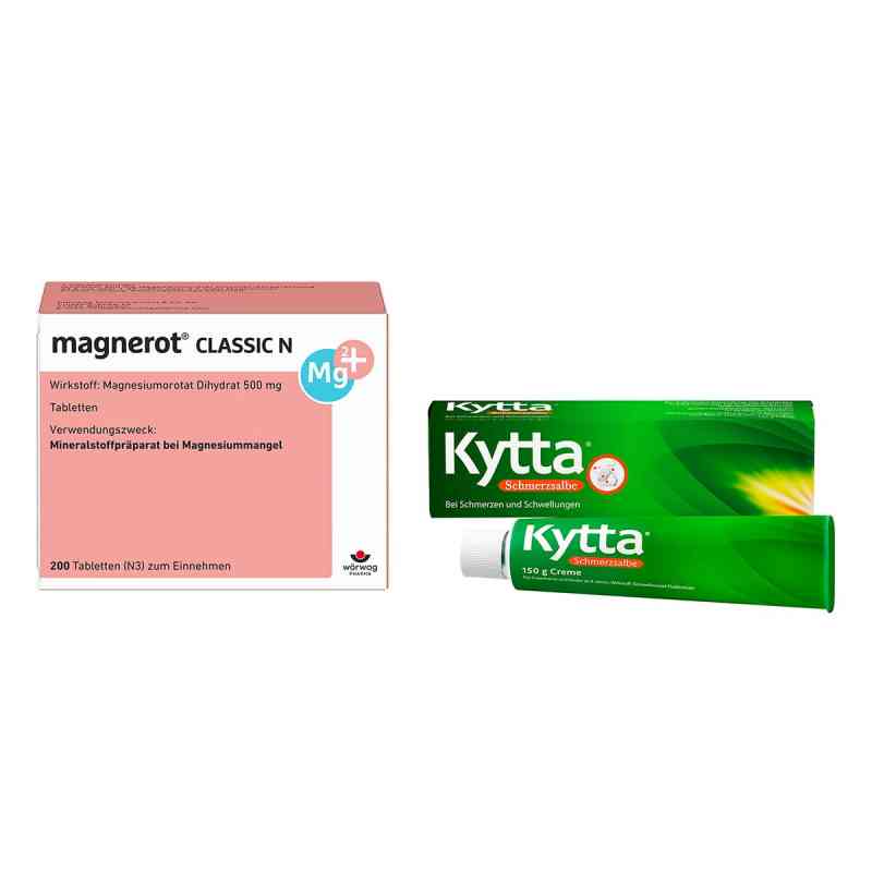 Magnerot Classic N Tabletten + Kytta Schmerzsalbe 1 Set von  PZN 08105439