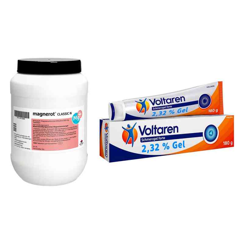 Magnerot Classic N Tabletten + Voltaren Schmerzgel Forte 23,2 Mg 1 Set von  PZN 08105438