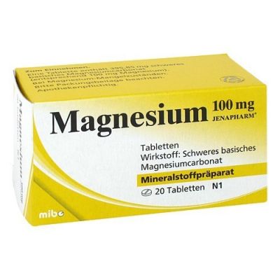 Magnesium 100 mg Jenapharm Tabletten 20 stk von MIBE GmbH Arzneimittel PZN 07798811