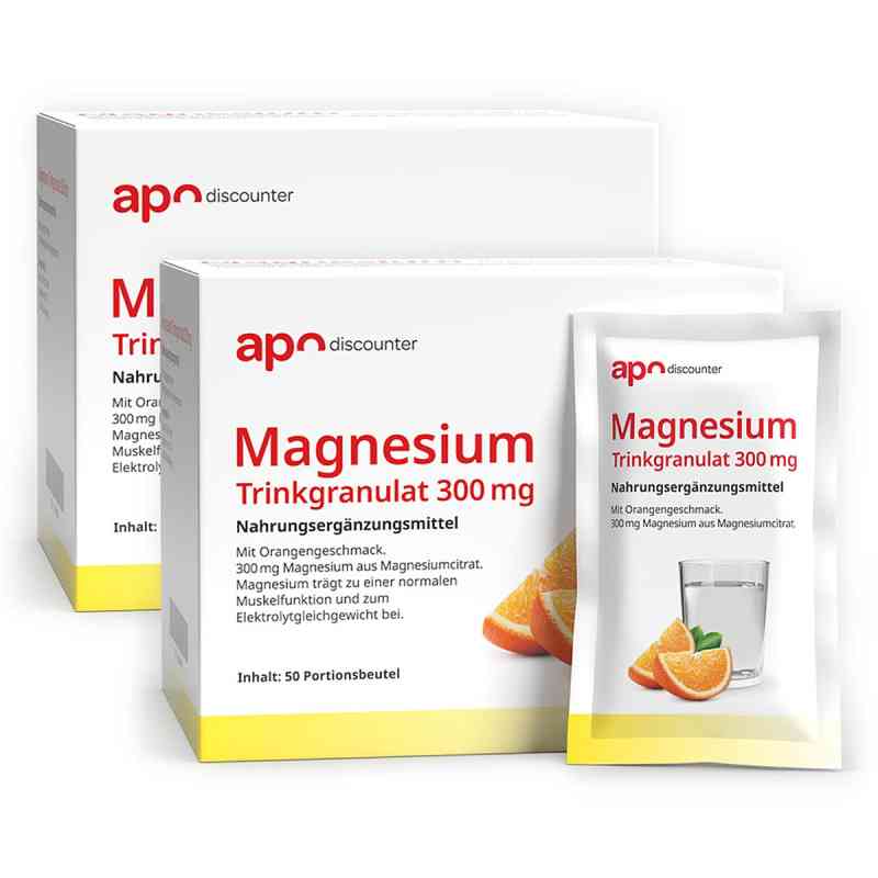 Magnesium 300 mg von apodiscounter  2x50X6 g von apo.com Group GmbH PZN 08107057