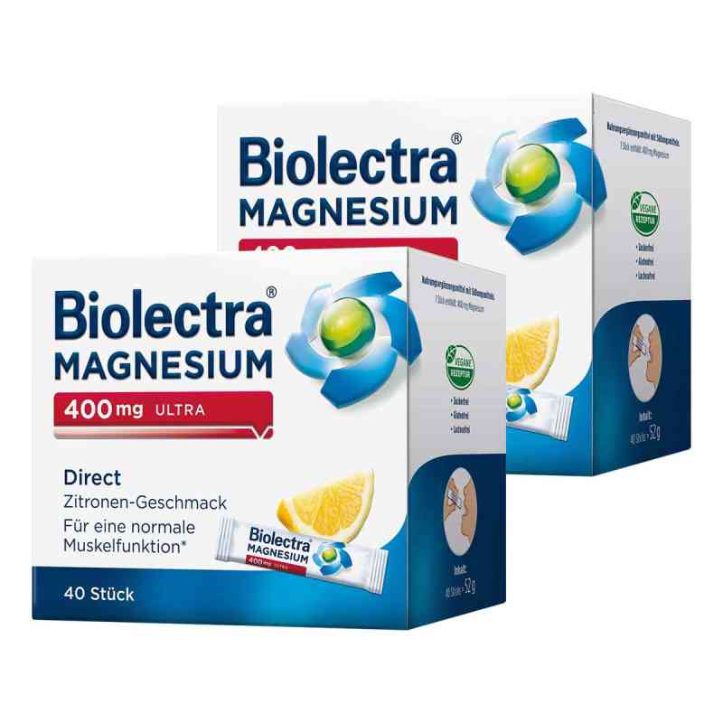 Magnesium Biolectra 400 mg Ultra Direct Zitrone 2x40 stk von HERMES Arzneimittel GmbH PZN 08106040