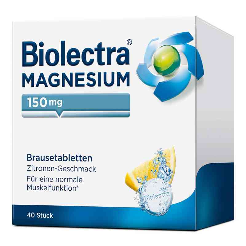 Magnesium Biolectra Brausetabletten Zitrone 40 stk von HERMES Arzneimittel GmbH PZN 03154399