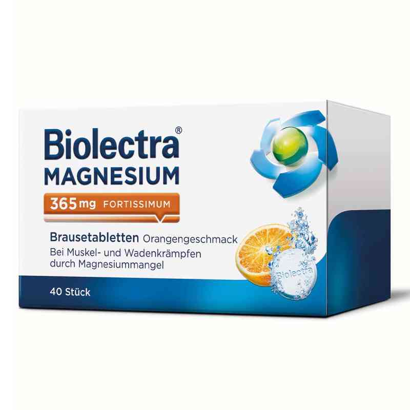 Magnesium Biolectra fortissimum Orange Brausetabletten 40 stk von HERMES Arzneimittel GmbH PZN 02725285