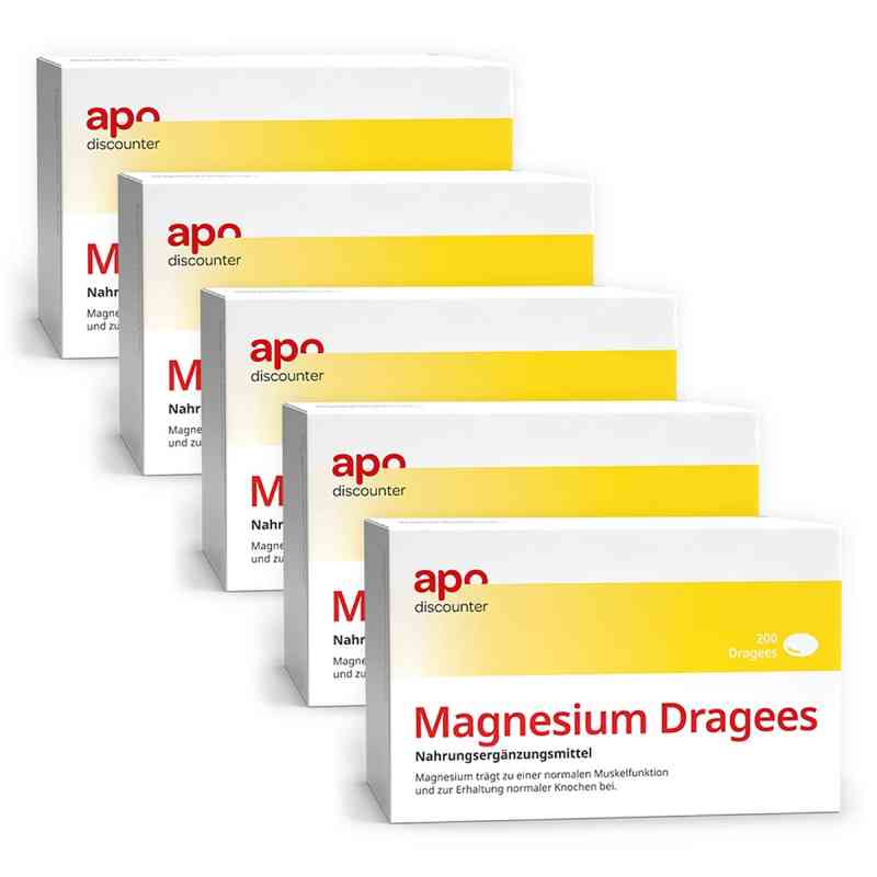 Magnesium Dragees 40 mg von apodiscounter 5x200 stk von apo.com Group GmbH PZN 08107428