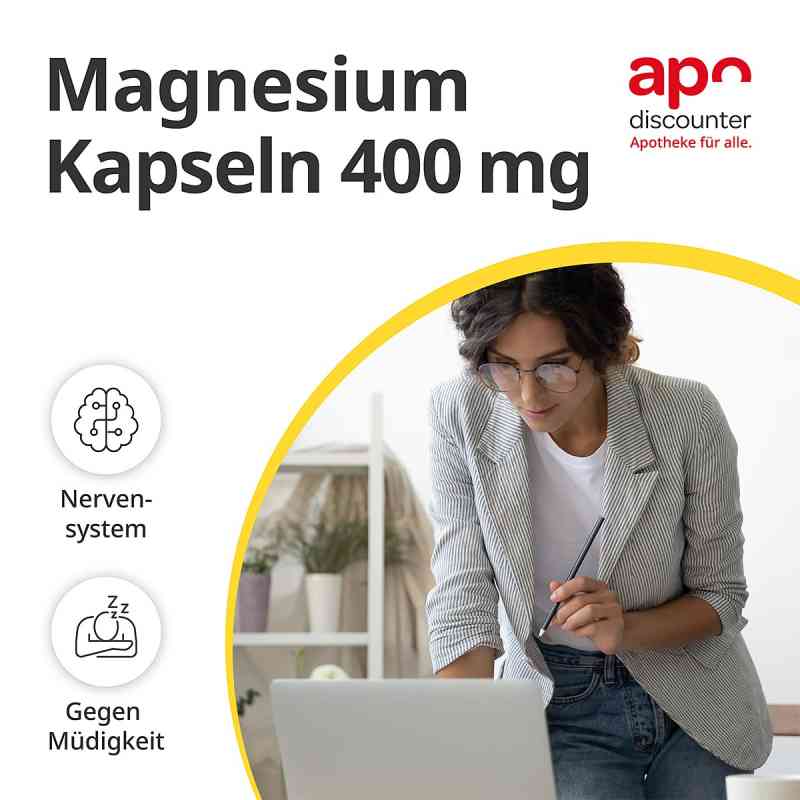Magnesium Kapseln 400 mg von apodiscounter 105 stk 