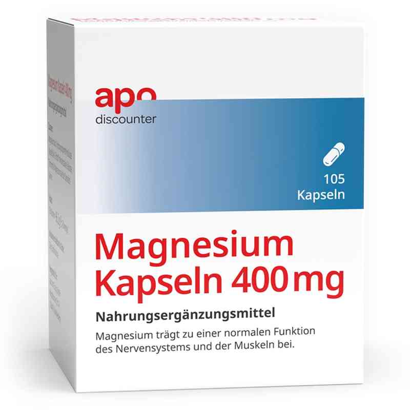 Magnesium Kapseln 400 mg von apodiscounter 105 stk 
