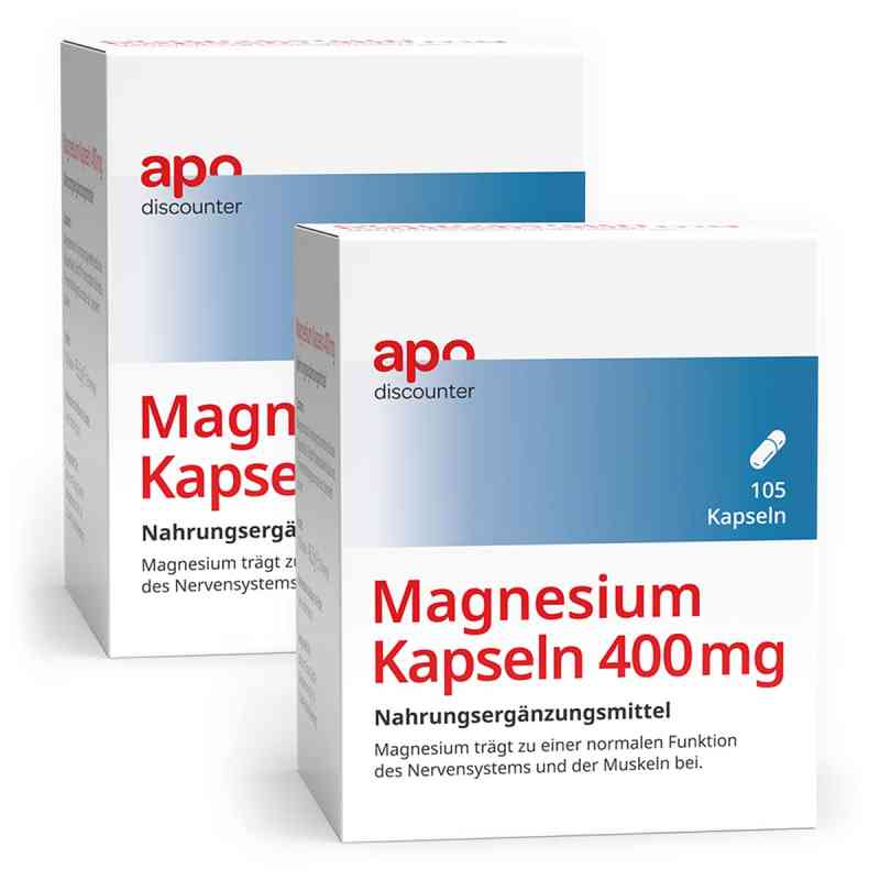 Magnesium Kapseln 400 mg von apodiscounter 105 stk 