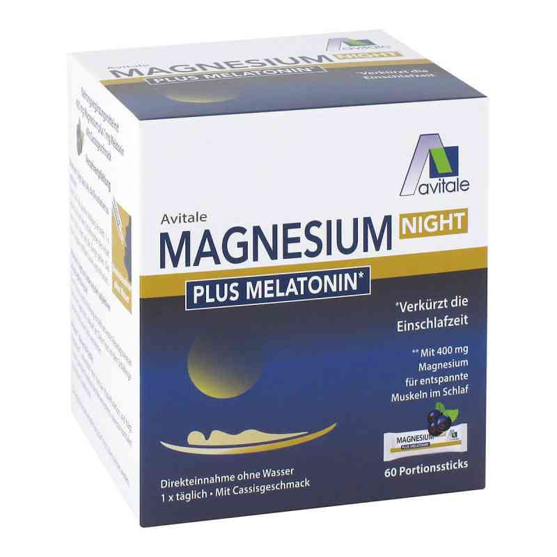 Magnesium Night Plus 1 mg Melatonin Pulver 60 stk von Avitale GmbH PZN 17269344