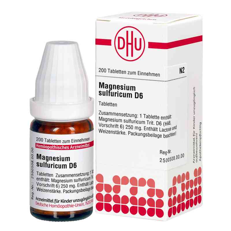Magnesium Sulfuricum D6 Tabletten 200 stk von DHU-Arzneimittel GmbH & Co. KG PZN 02926931
