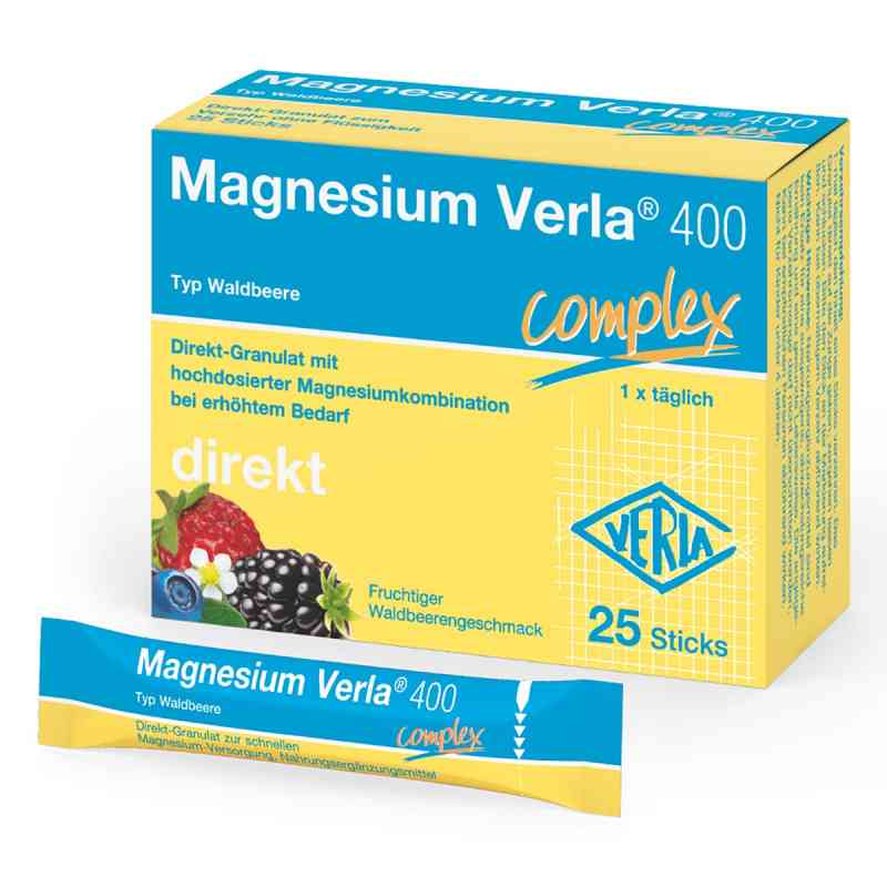 Magnesium Verla 400 Waldbeere DirektGranulat 25 stk