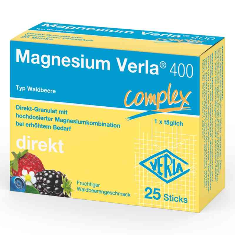 Magnesium Verla 400 Waldbeere Direkt-Granulat 25 stk von Verla-Pharm Arzneimittel GmbH & Co. KG PZN 18263852