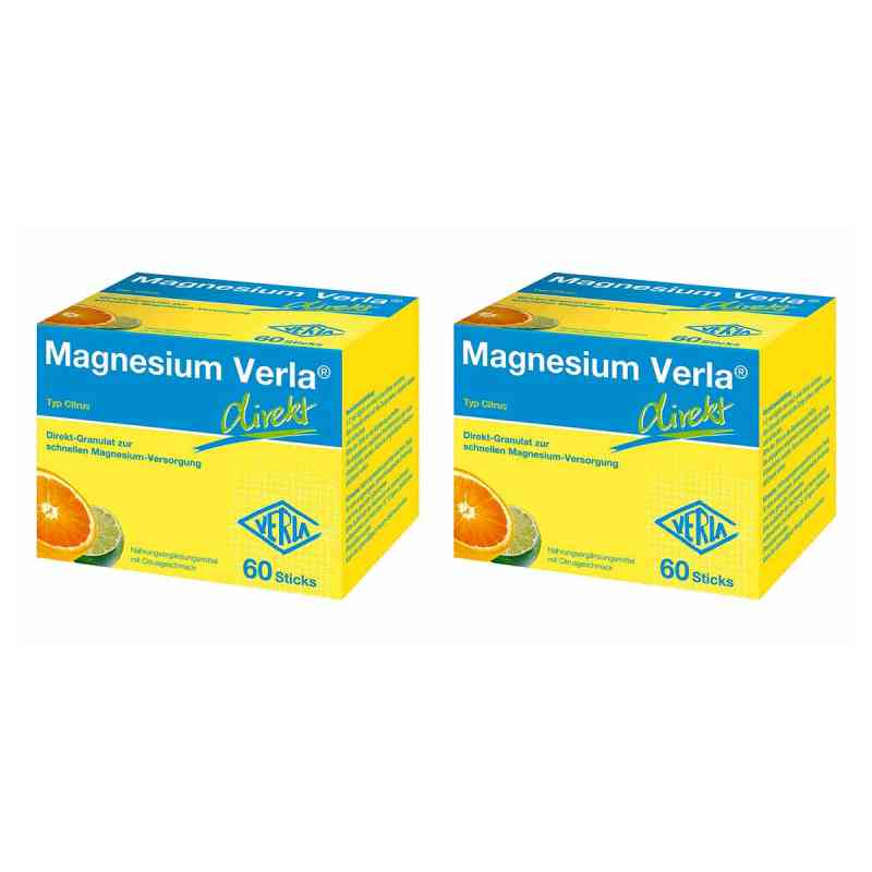 Magnesium Verla direkt Granulat Citrus 2x60 stk von Verla-Pharm Arzneimittel GmbH & Co. KG PZN 08106112