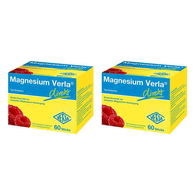 Magnesium Verla direkt Granulat Himbeere 2x60 stk von Verla-Pharm Arzneimittel GmbH & Co. KG PZN 08106115
