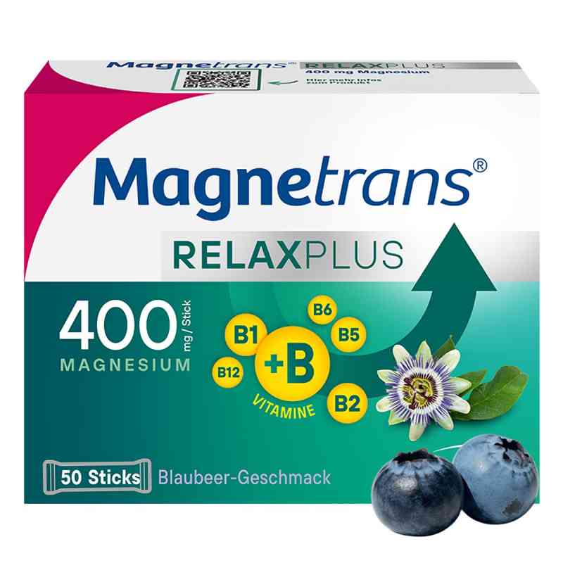 Magnetrans Relax+ 400 mg Granulat Sticks Blaubeere 50 stk von STADA Consumer Health Deutschland GmbH PZN 19203740