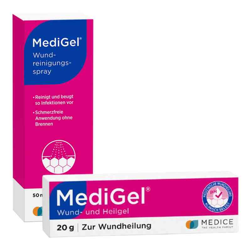 Medigel Wund- & Heilgel (20g) & Wundreinigungsspray (50ml) 1 Pck von MEDICE Arzneimittel Pütter GmbH&Co.KG PZN 08102883